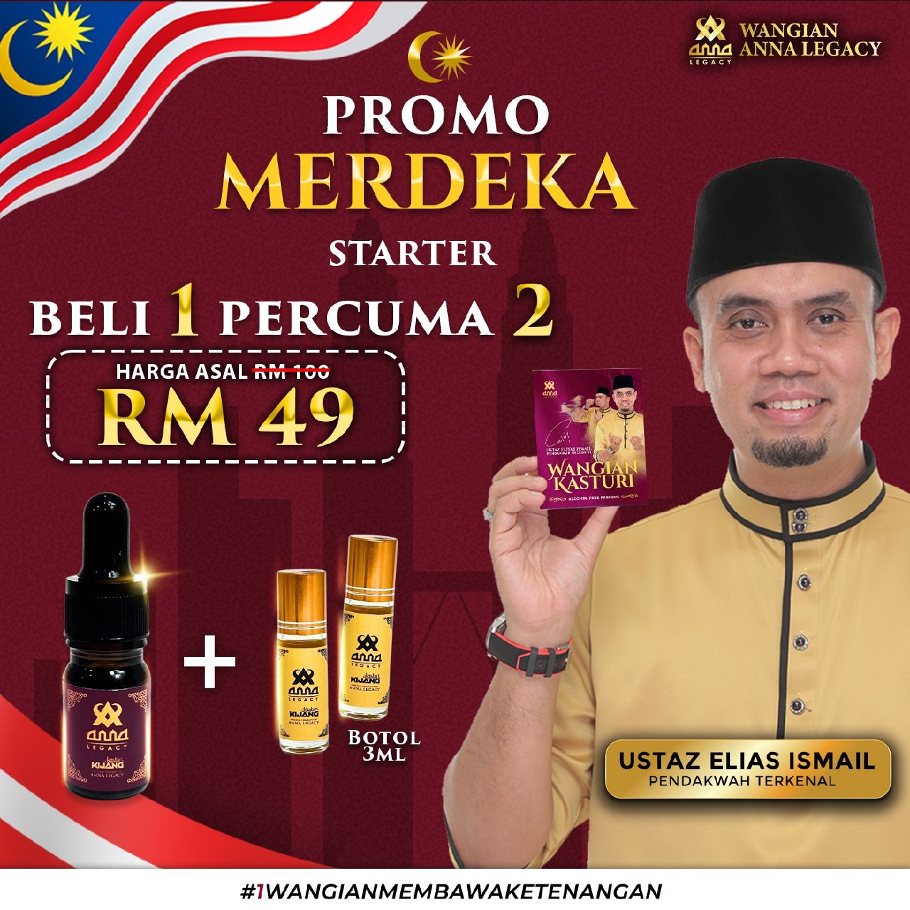 Pakej 1 botol Kasturi Kijang
