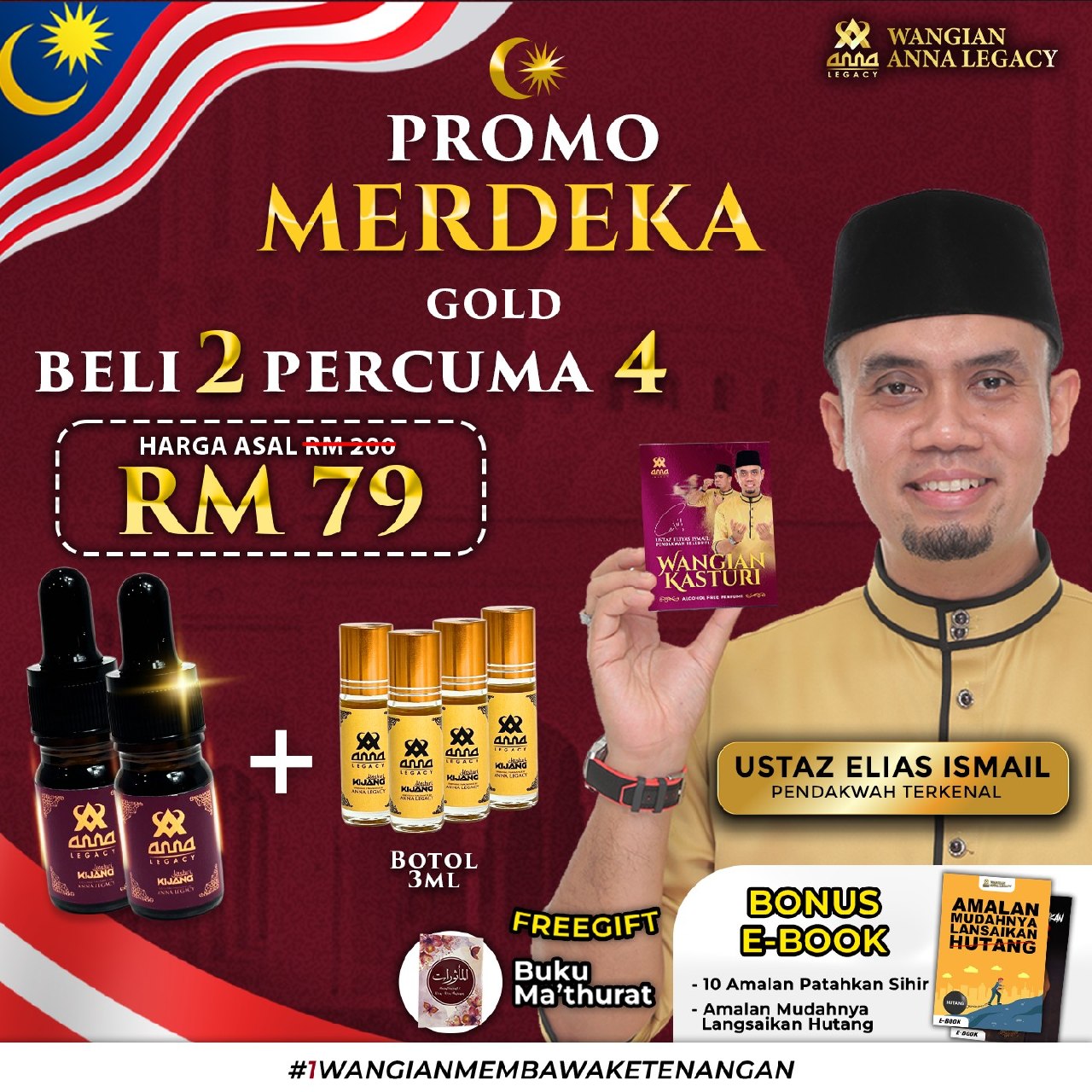 Pakej 2 botol Kasturi Kijang