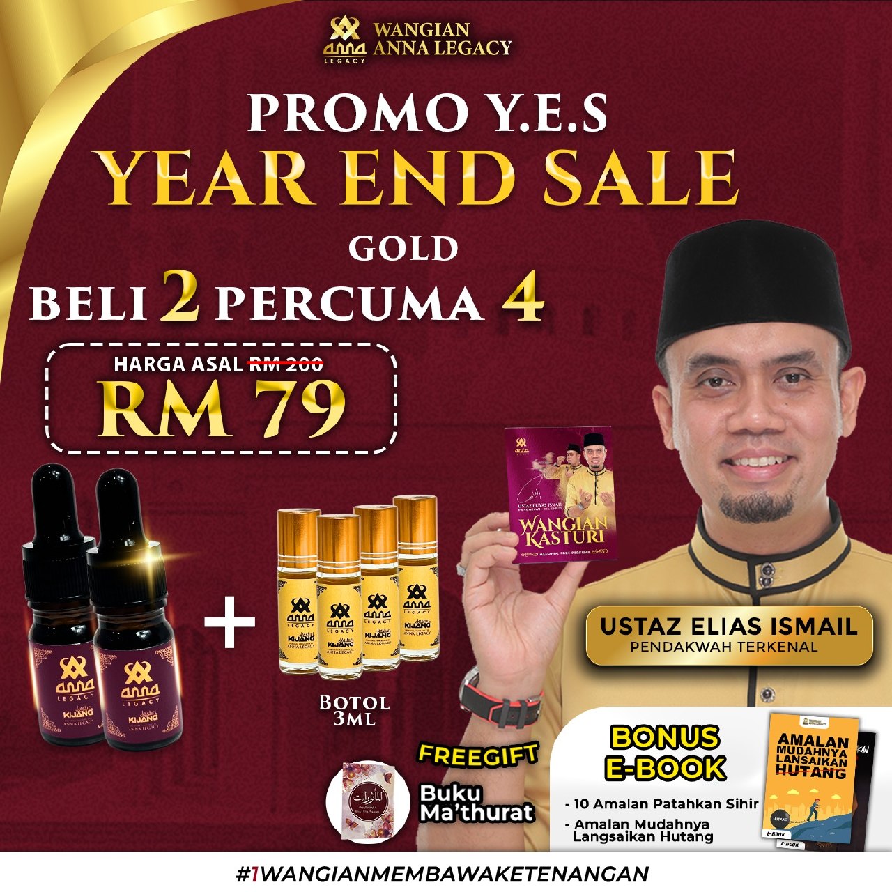 Pakej 1 botol Kasturi Kijang